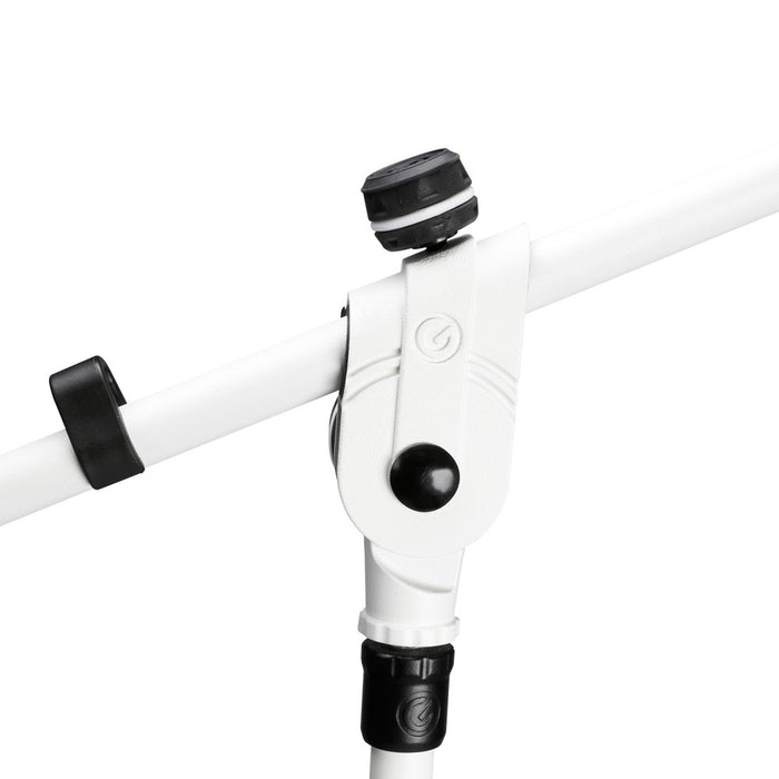 Gravity | MS4322W | Microphone Stand | Folding Tripod Base | 2-Point Adjustment Telescoping Boom | White