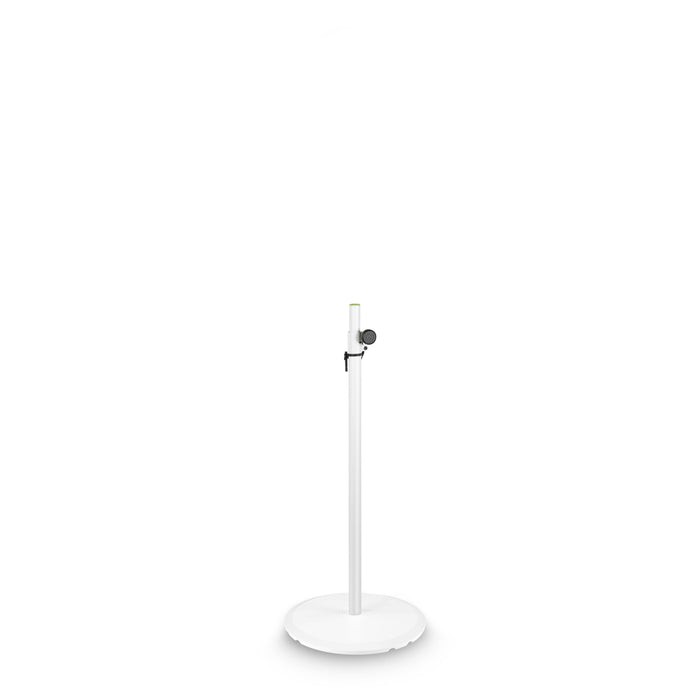 Gravity | SSP WBSET1W | Speaker Stand (35mm) w/ Round Cast Iron Base | Up to 1.8M & 40Kg | White
