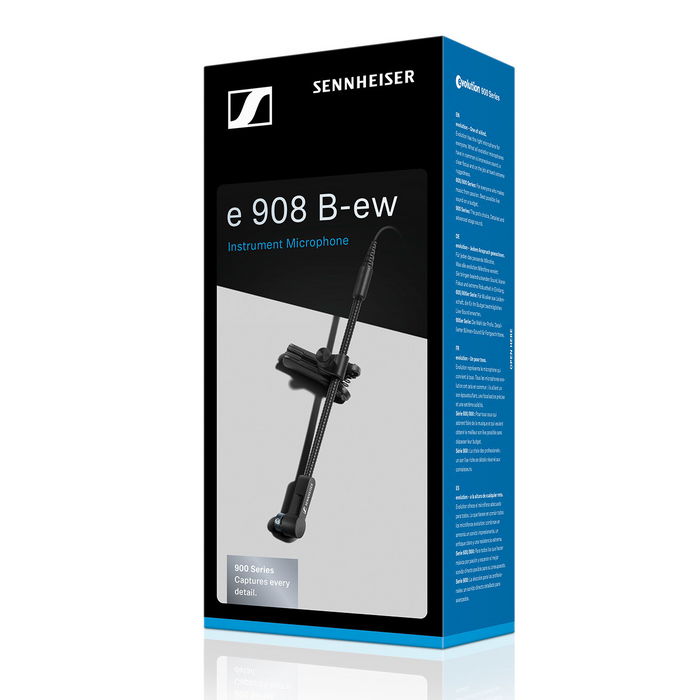 Sennheiser | e908B-ew | Cardioid Condenser | Gooseneck Microphone for wind instruments, congas, and drums
