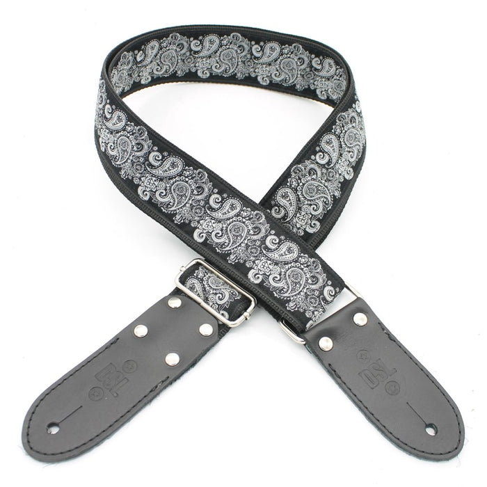 DSL Straps | JAC20 | 2" Jacquard Weaving PAIS BLACK Guitar Strap | Made in Australia | JAC20 - PAIS - BLACK (DSL_JAC20 - PAIS - BLACK) - Gsus4