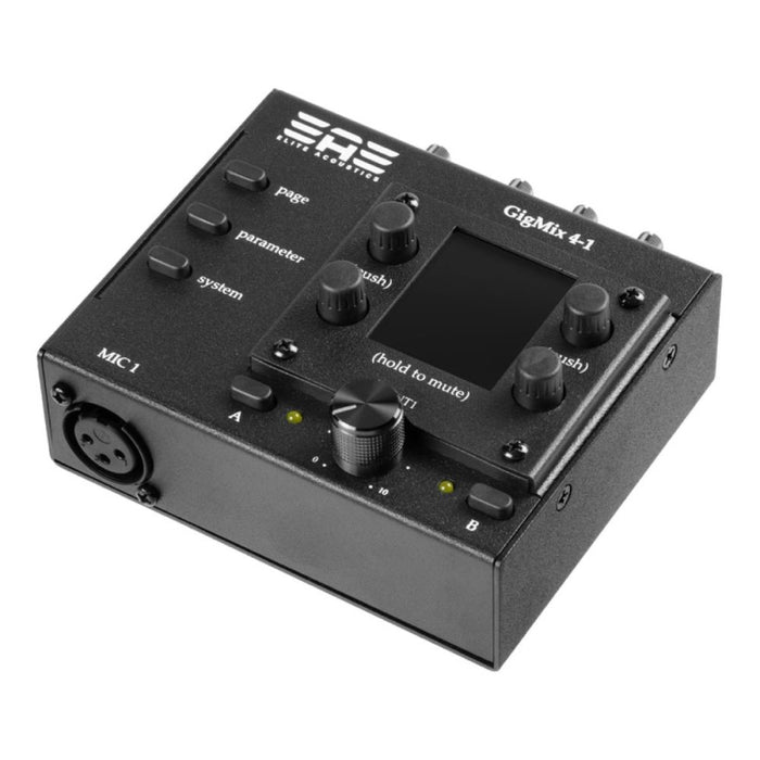 Elite Acoustics | EAE | GigMix 4 - 1 | 4Ch Digital Mixer | w/ DSP Gate, Compressor, EQ, Reverb & Delay (EAE - GigMix4 - 1) - Gsus4