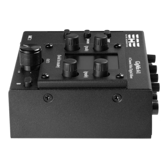 Elite Acoustics | EAE | GigMix 4 - 1 | 4Ch Digital Mixer | w/ DSP Gate, Compressor, EQ, Reverb & Delay (EAE - GigMix4 - 1) - Gsus4