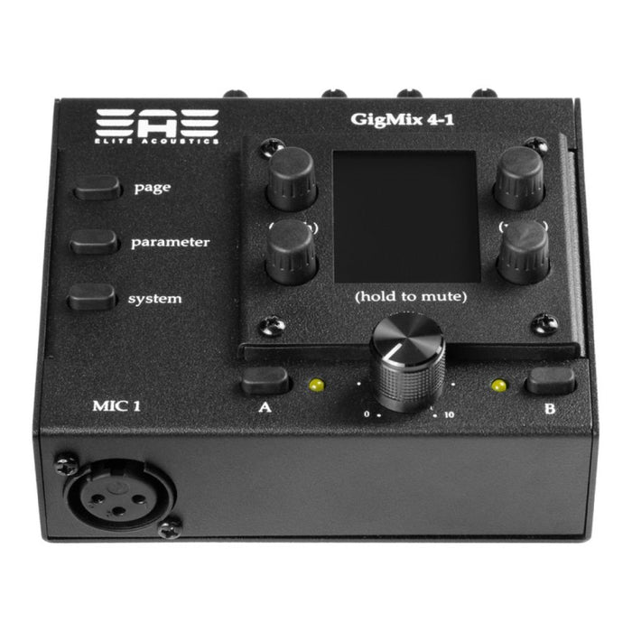 Elite Acoustics | EAE | GigMix 4 - 1 | 4Ch Digital Mixer | w/ DSP Gate, Compressor, EQ, Reverb & Delay (EAE - GigMix4 - 1) - Gsus4