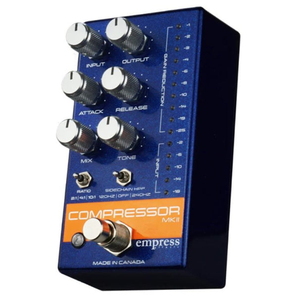 Empress Effects Compressor MKII Compressor Pedal w/ Sidechain Send/Return Blue Sparkle