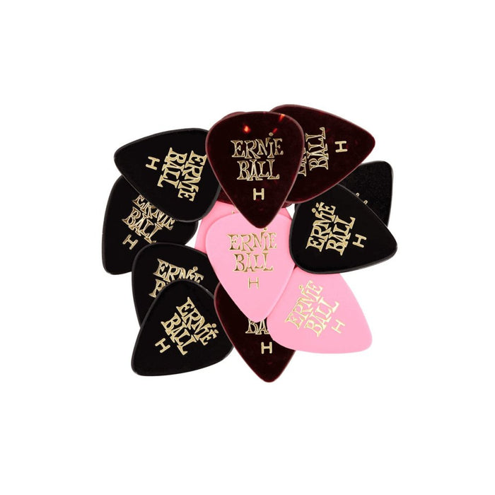 Ernie Ball | Assorted Colour Cellulose Guitar Picks | Heavy | 0.94mm | 12 - Piece | P09180 (P09180) - Gsus4