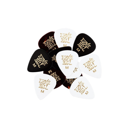 Ernie Ball | Assorted Colour Cellulose Guitar Picks | Medium | 0.72mm | 12 - Piece | P09178 (P09178) - Gsus4