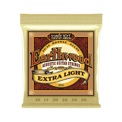 Ernie Ball | Earthwood | 80/20 Bronze | ACOUSTIC Guitar Strings | Extra Light | 10 - 50 | P02006 (P02006) - Gsus4
