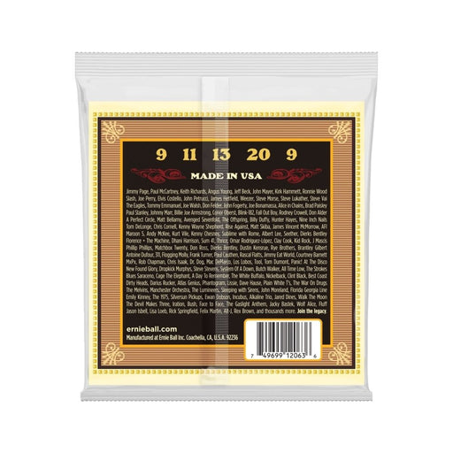 Ernie Ball | Earthwood | 80/20 Bronze | BANJO 5 Strings | Bluegrass Loop End | 09 - 20 | P02063 (P02063) - Gsus4