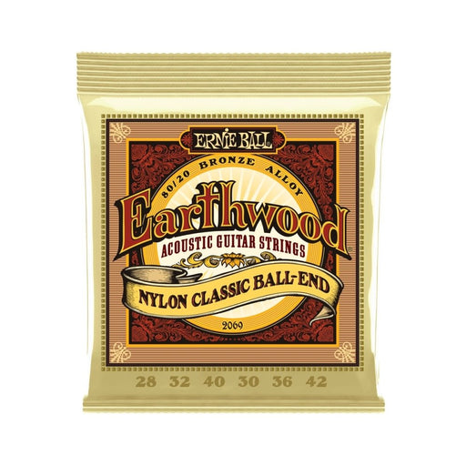 Ernie Ball | Earthwood | 80/20 Bronze | CLASSICAL Guitar Strings | w/ Ball End | 28 - 42 | P02069 (P02069) - Gsus4