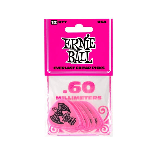 Ernie Ball | Everlast Picks | Pink | 0.60 mm | 12 Pack | P09179 (P09179) - Gsus4