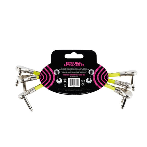 Ernie Ball | Flat Angle Patch Cable | 15cm | 3 Pack | White | P06052 (P06052) - Gsus4