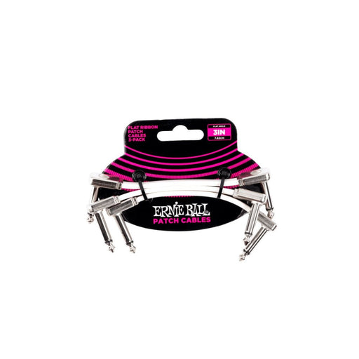 Ernie Ball | Flat Ribbon Patch Cable 3 - Pack | 3inch to 12inch | White (P06384) - Gsus4