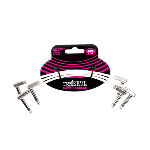 Ernie Ball | Flat Ribbon Patch Cable 3 - Pack | 3inch to 12inch | White (P06385) - Gsus4