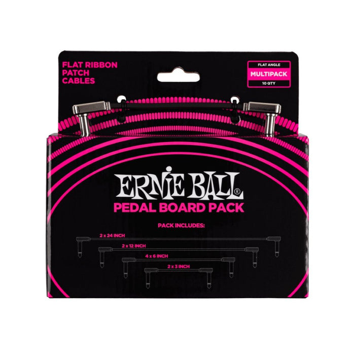 Ernie Ball | Flat Ribbon Patch Cables | 10 - Pack | Pedalboard Multi - Pack | P06224 (P06224) - Gsus4