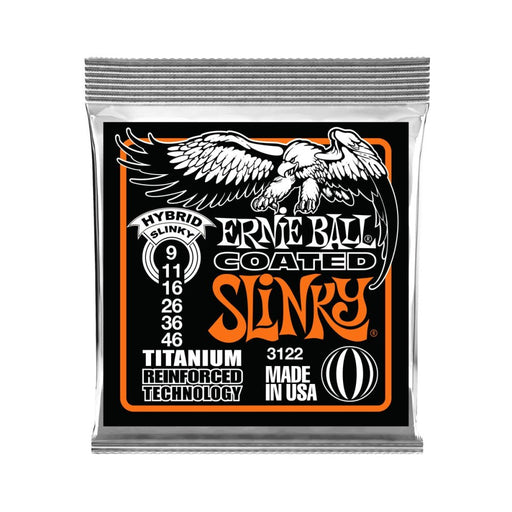 Ernie Ball | Hybrid Slinky | RPS Coated Titanium ELECTRIC Guitar Strings | 9 - 46 | P03122 (P03122) - Gsus4