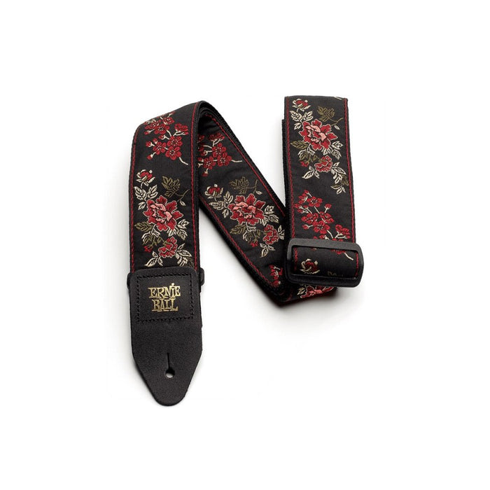 Ernie Ball | Jacquard Guitar Strap | Red Rose | P04142 (P04142) - Gsus4