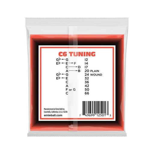 Ernie Ball | Pedal Steel 10 - String C6 Tuning Nickel Wound | ELECTRIC Guitar Strings | 12 - 66 | P02501 (P02501) - Gsus4