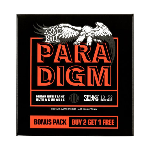 Ernie Ball | Skinny Top Heavy Bottom Slinky | Paradigm | ELECTRIC Guitar Strings | 10 - 52 | 3 Pack | P03365 (P03365) - Gsus4