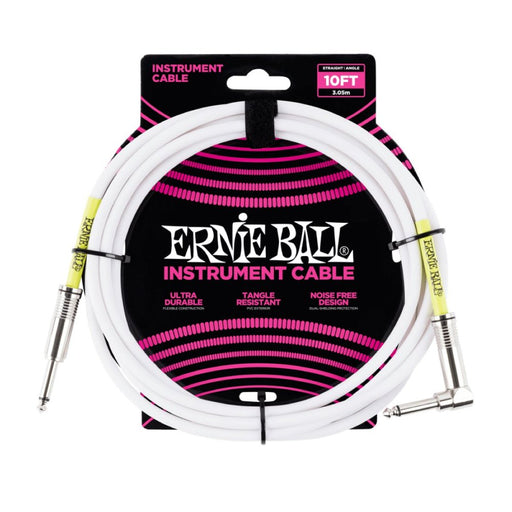 Ernie Ball | Straight / Angle Instrument Cable | 3m | White | P06049 (P06049) - Gsus4