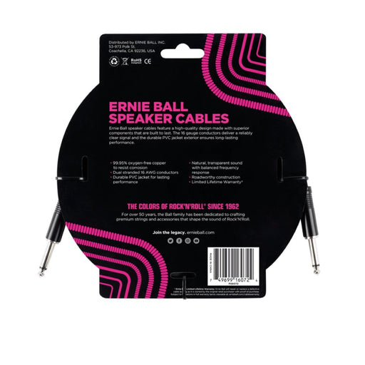 Ernie Ball | Straight Speaker Cable | 1.8m | P06072 (P06072) - Gsus4
