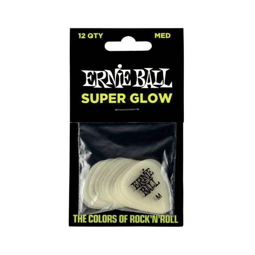 Ernie Ball | Super Glow Cellulose Picks | Medium | 12 Piece | P09225 (P09225) - Gsus4