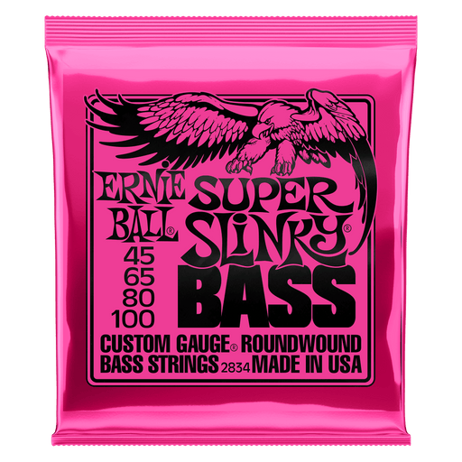 Ernie Ball | Super Slinky | Nickel Wound BASS 4 Strings | 45 - 100 | P02834 (P02834) - Gsus4