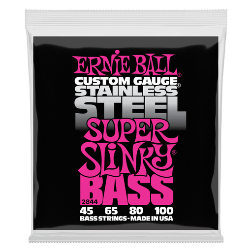 Ernie Ball | Super Slinky | Stainless Steel Wound BASS 4 Strings | 45 - 100 | P02844 (P02844) - Gsus4