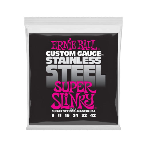Ernie Ball | Super Slinky | Stainless Steel Wound | ELECTRIC Guitar Strings | 9 - 42 | P02248 (P02248) - Gsus4