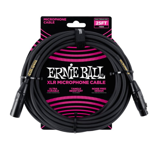 Ernie Ball | XLR Microphone Cable | 7.5M | Black | P06073 (P06073) - Gsus4