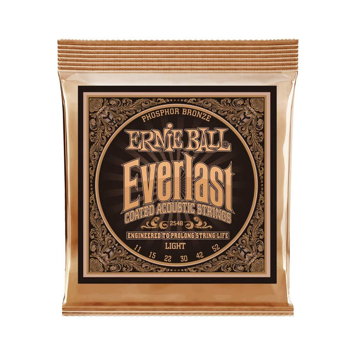 Ernie Ball | Everlast | Coated Phosphor Bronze | ACOUSTIC Guitar Strings | Light | 11-52 | P02548