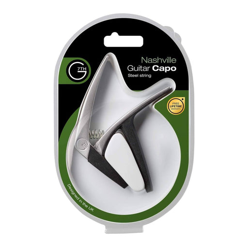 G7th | Nashville | Steel String Guitar Capo | Electric & Acoustic | Silver (G7N6) - Gsus4