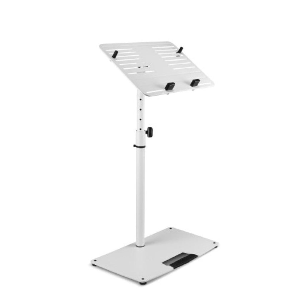 Gravity | LTST02W | Laptop Lecturn Stand | w/ Steel Base | White - Gsus4