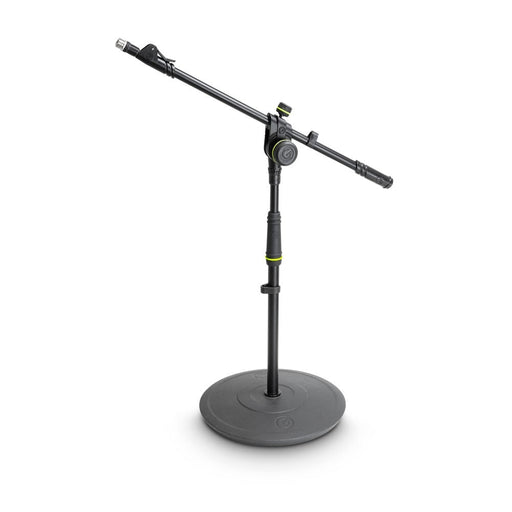 Gravity | MS2222B | Short Microphone Stand w/ Round Base & 2 - Point Adjustment Telescoping Boom (GRA - GMS2222B) - Gsus4