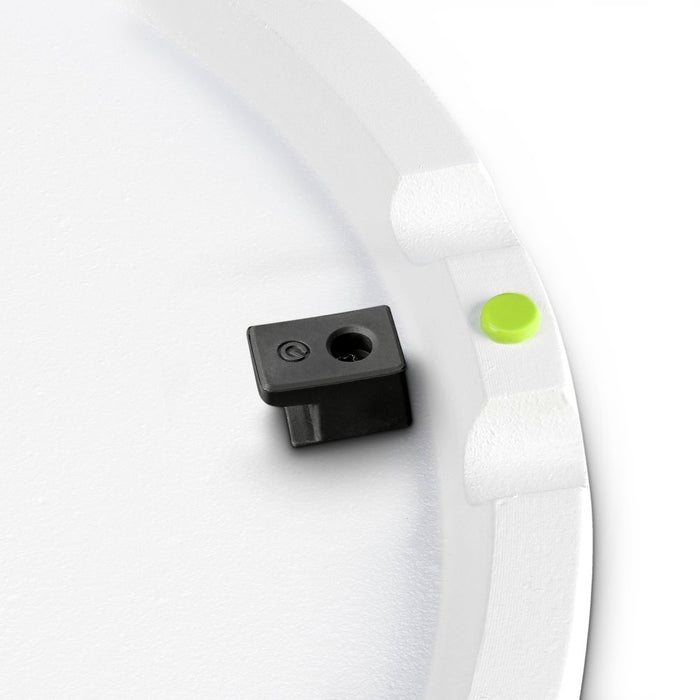 Gravity | SSP WBSET1W | Speaker Stand (35mm) w/ Round Cast Iron Base | Up to 1.8M & 40Kg | White (GRA - GSSPWBSET1W) - Gsus4