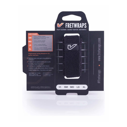 Gruv Gear | FretWraps | Guitar String Muters | Black (FW - 1PK - SM) - Gsus4