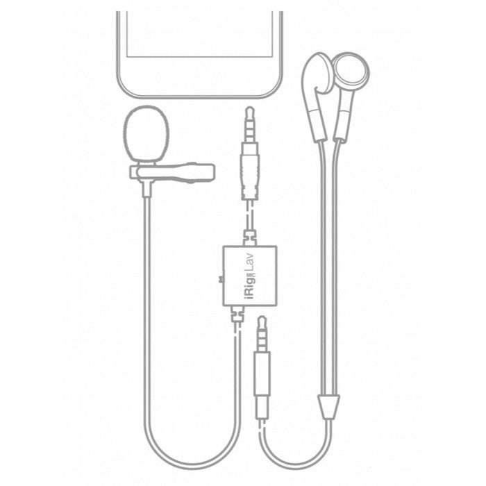 IK Multimedia | iRig Mic Lav | Lavalier Mic w/ Built-In Monitoring | Single - Gsus4