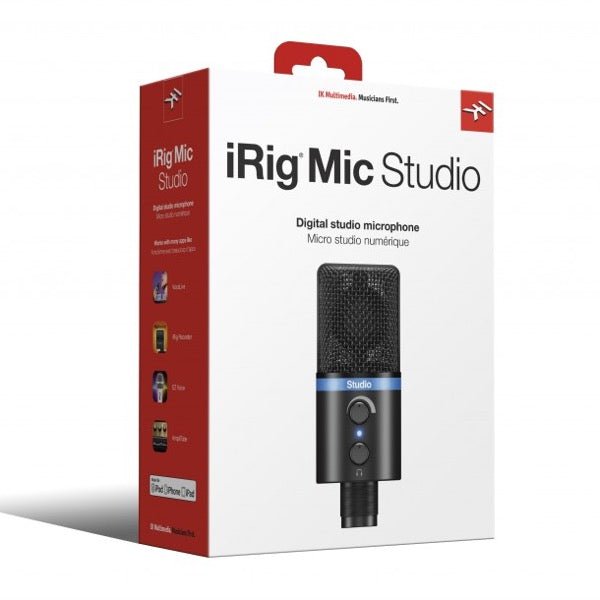 IK Multimedia iRig Mic Studio iOS/USB Condenser Mic Black - Gsus4