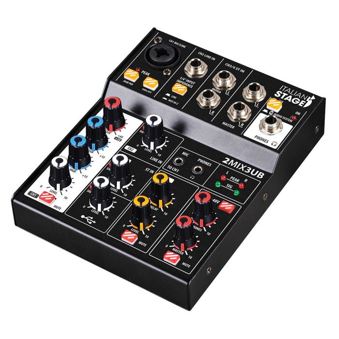 Italian Stage | IS2MIX3UB | Stereo Audio mixer | w/ USB & Bluetooth interface (IS2MIX3UB) - Gsus4
