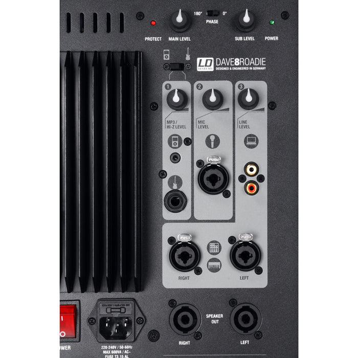 LD Systems | DAVE8 | Portable Active PA with 3 - Channel mixer | Black (LDS - DAVE8ROADIE) - Gsus4