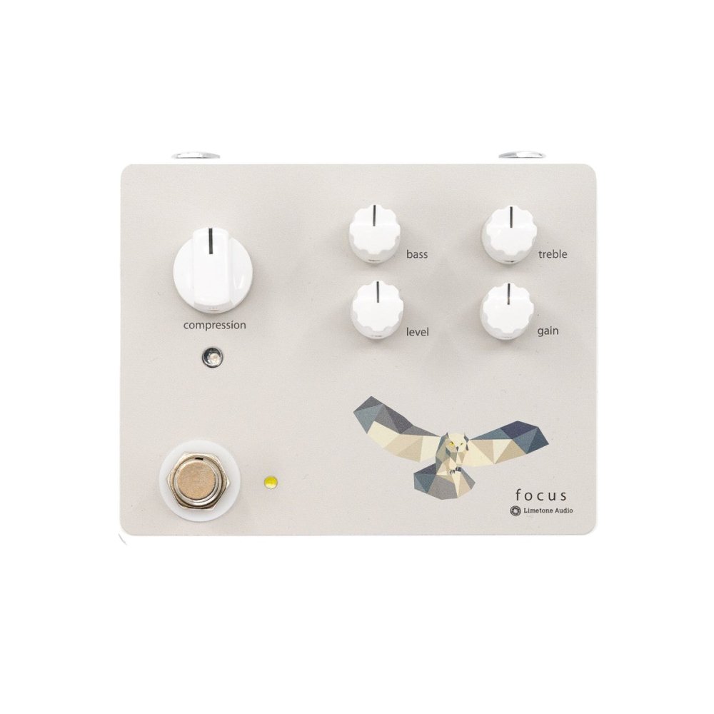 Limetone FOCUS Studio Quality Compressor Boost w/ Gain & EQ White