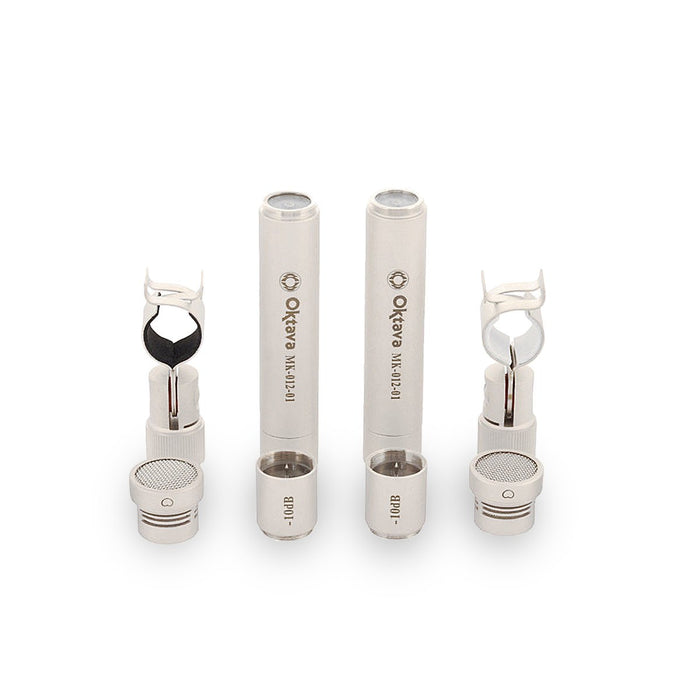 Oktava | MK-012-01 | Matched Pair | Modular Small Diaphragm Condenser Microphone | w/ Cardioid Capsule | Silver