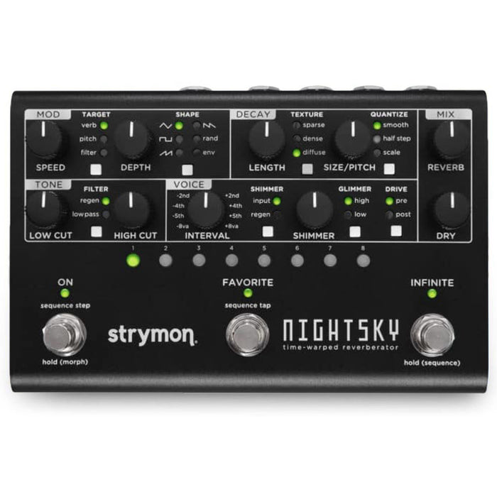 Strymon | NightSKY | Midnight BLACK Edition | Time-Warped Reverberator & Step Sequencer