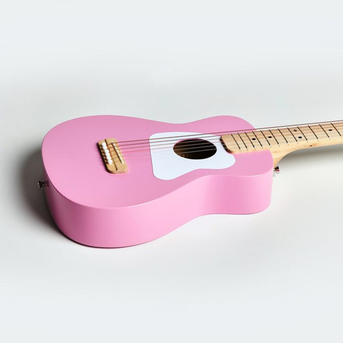 Loog | Pro VI Acoustic Guitar | w/ Chord Diagrams Flash Cards | Loog Learning App | Pink