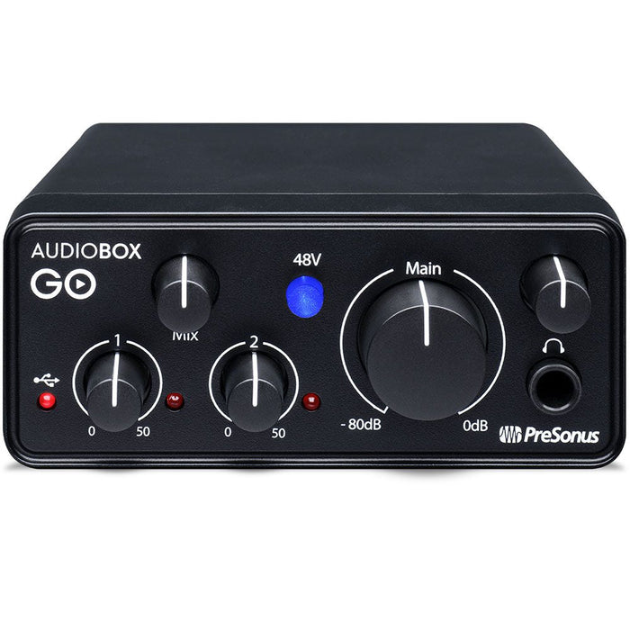 PreSonus | AudioBox GO | Portable USB - C Audio Interface | w/ XMAX - L Preamp (PRE - AB - GO - BK) - Gsus4
