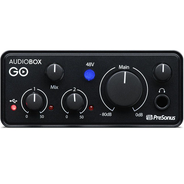 PreSonus | AudioBox GO | Portable USB - C Audio Interface | w/ XMAX - L Preamp (PRE - AB - GO - BK) - Gsus4