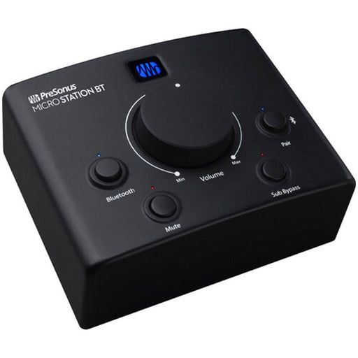 PreSonus | MicroStation BT 2.1 | Compact Desktop Monitor Controller | w/ Bluetooth (PRE - MICROST - BT) - Gsus4