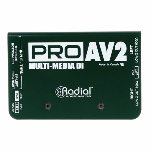 Radial | Pro AV2 | Stereo Multimedia DI Box | Dual RCA , 3.5mm & 1/4 Inputs (RA - PROAV2) - Gsus4