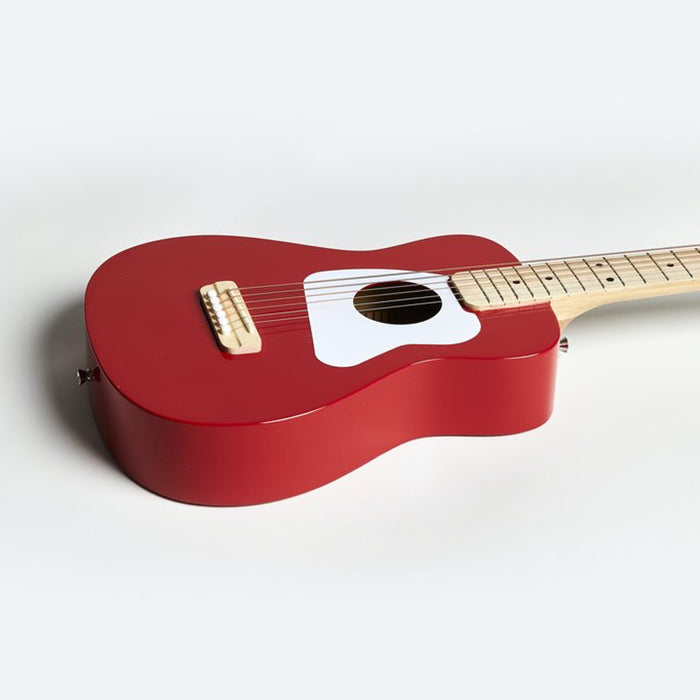 Loog | Pro VI Acoustic Guitar | w/ Chord Diagrams Flash Cards | Loog Learning App | Red