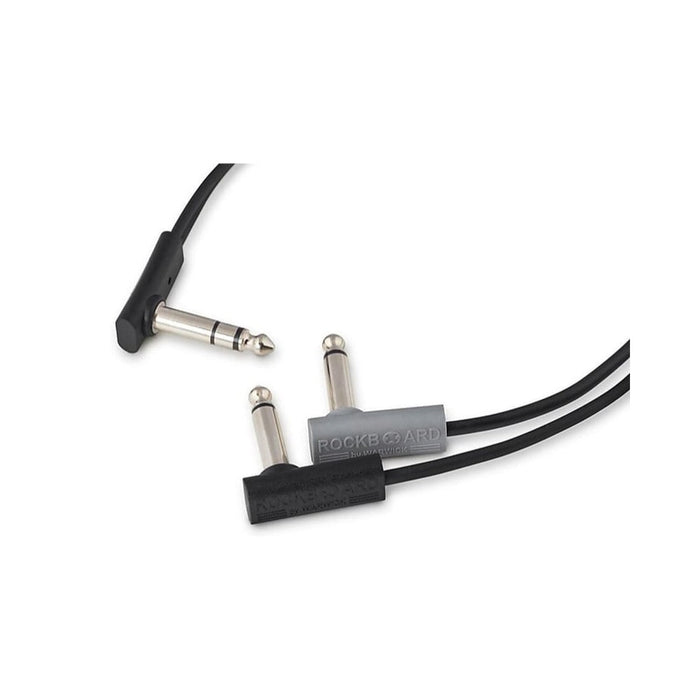 Rockboard | Y - Cable | Flat Patch Splitter Cable | TRS Stereo to Dual TS Mono | 30cm (WR - FL - YS - 30 - BK) - Gsus4