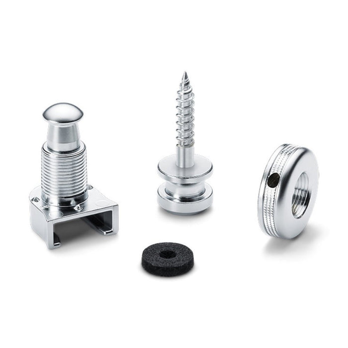 Schaller | S - Locks | Pair | Guitar Strap Locks w/ NEW Silent Design (S - Locks M Chrome) - Gsus4